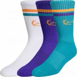 Socks Kani Signature Stripes 3er Pack white/purple/petrol 