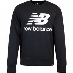 New Balance Sweatshirt Essentials Stack Logo schwarz 