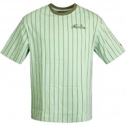 T-Shirt New Era Oversized Pinstripe mint/olive 