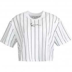 Top Girls Kani Small Signature Essentials Pinstripe Crop white/black 