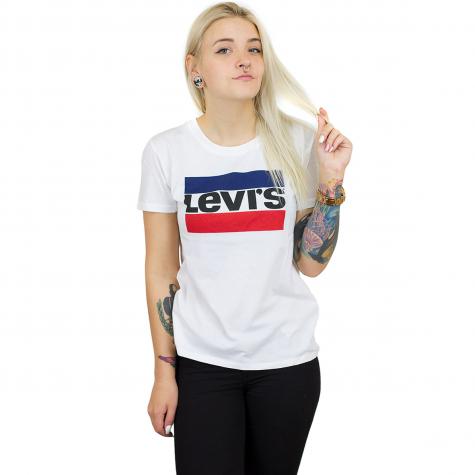 Levis Damen T-Shirt Perfect Sportswear Logo weiß 
