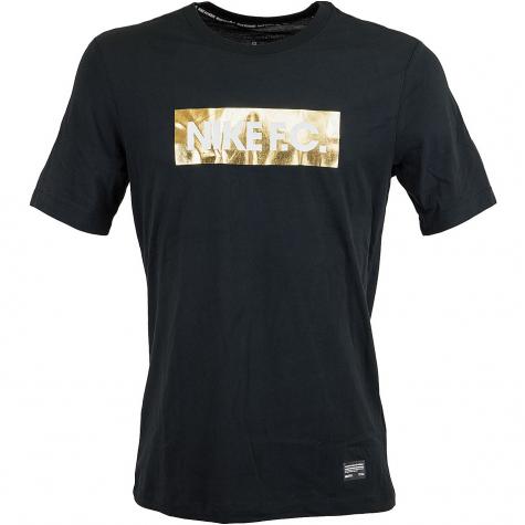 Nike T-Shirt FC schwarz/gold/weiss 