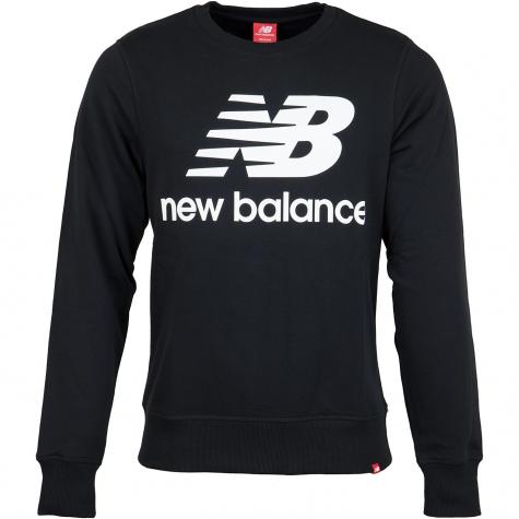 New Balance Sweatshirt Essentials Stacked Logo schwarz 