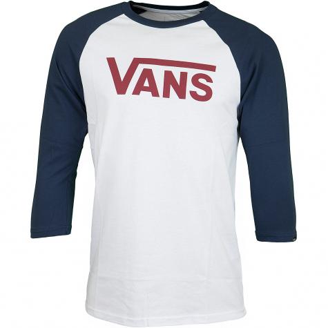 Vans Longshirt Classic Raglan weiß/dunkelblau/rot 