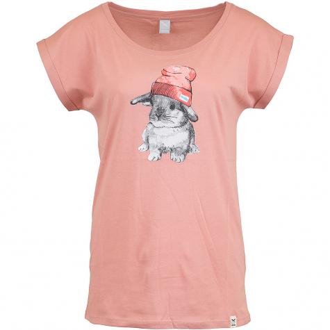 Iriedaily Damen T-Shirt It Hasi rosa
