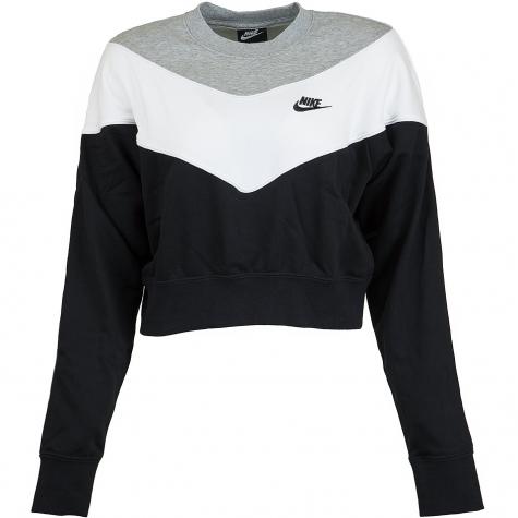 Nike Damen Sweatshirt Heritage schwarz/weiß/grau 