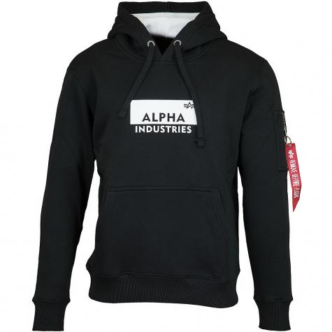 Alpha Industries Hoody Box Logo schwarz 