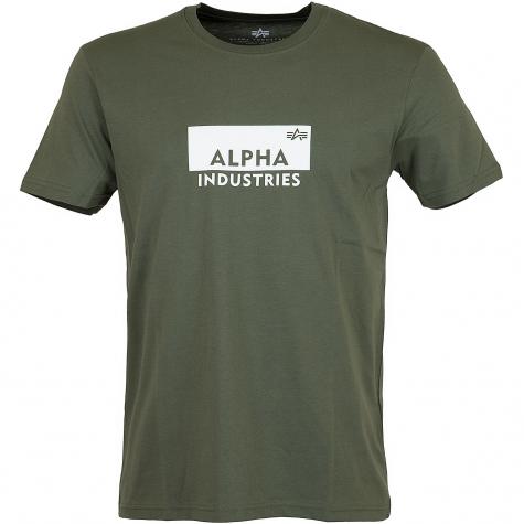 Alpha Industries T-Shirt Box Logo oliv 