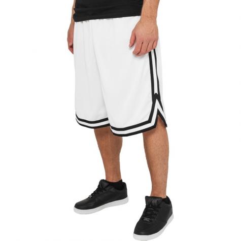 Urban Classics Stripes Mesh Shorts white/black/white 