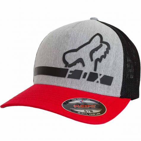 Fox Flexfit Cap Triangulate rot/grau 