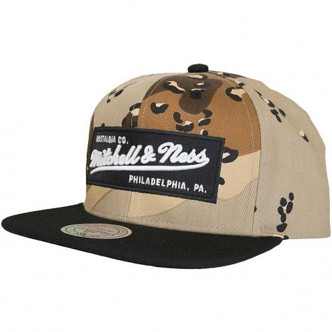 Mitchell & Ness Snapback Cap Box Logo Own Brand desert/schwarz 