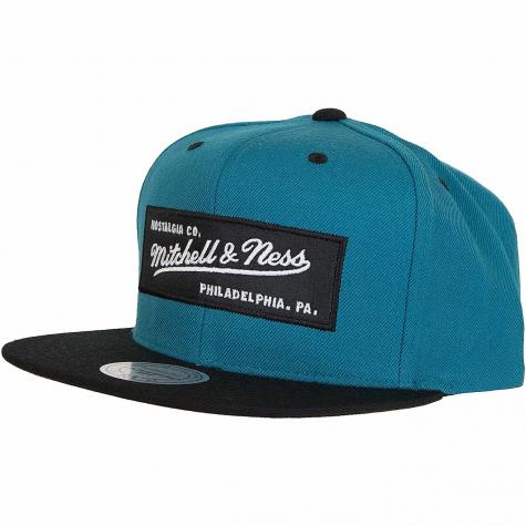 Mitchell & Ness Snapback Cap Box Logo teal/schwarz 