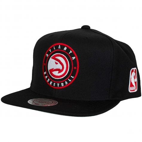 Mitchell & Ness Snapback Cap Circle Patch Atlanta Hawks schwarz 