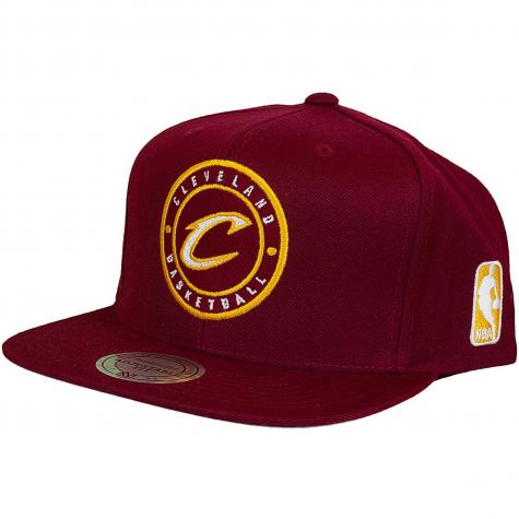Mitchell & Ness Snapback Cap Circle Patch Cleveland Cavaliers burgundy 