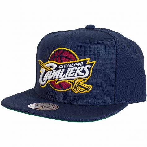 Mitchell & Ness Snapback Cap NBA Wool Solid Clevland Cavaliers dunkelblau 