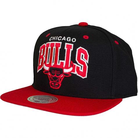 Mitchell & Ness Snapback Cap Team Arch Chicago Bulls schwarz/rot 