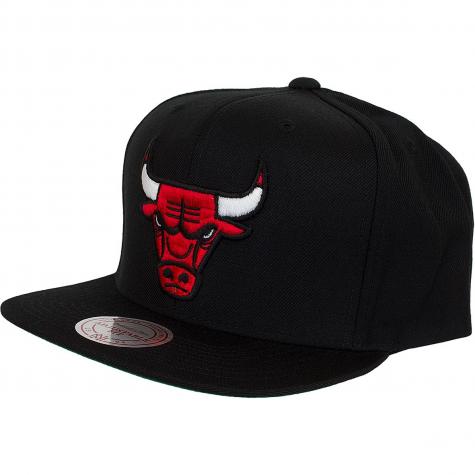 Mitchell & Ness Snapback Cap Wool Solid Chicago Bulls schwarz 