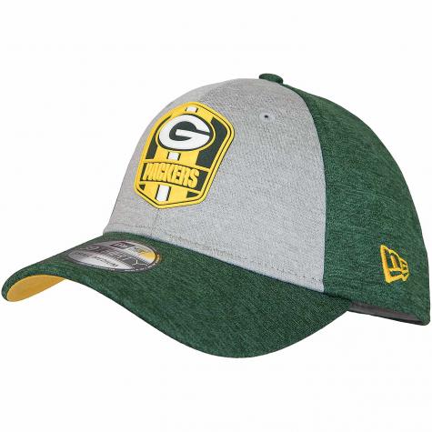 New Era 39Thirty Flexfit Cap OnField Road Greenbay Packers grün/grau 