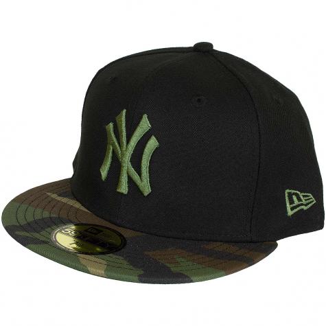 New Era 59Fifty Fitted Cap Contrast Camo NY Yankees camo/schwarz/oliv 