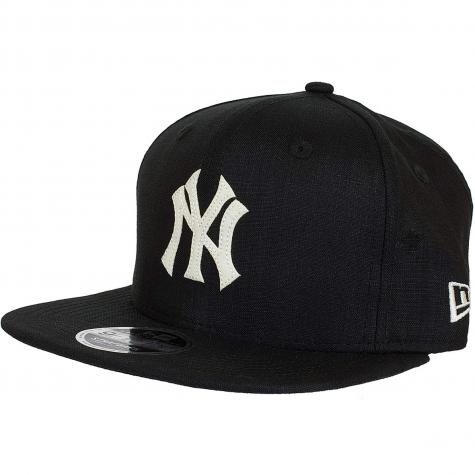 New Era 9Fifty Strapback Cap Linen NY Yankees schwarz 