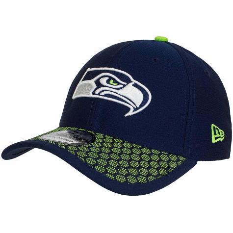 New Era 39Thirty Flexfit Cap OnField NFL17 Seattle Seahawks dunkelblau/grün 