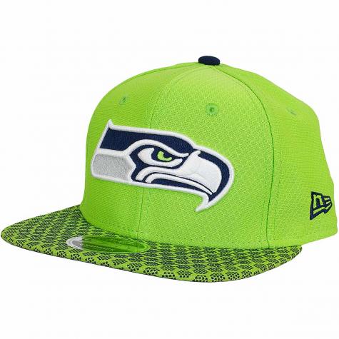 New Era 9Fifty Snapback Cap OnField NFL17 Seattle Seahawks grün/dunkelblau 