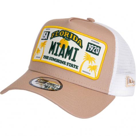 Cap New Era Trucker License Plate Miami brown 