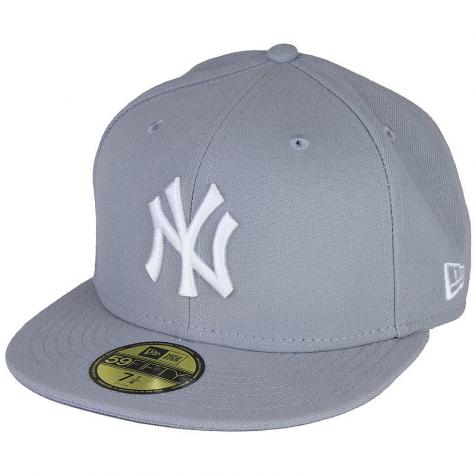 New Era 59Fifty Cap MLB Basic N.Y. grau/weiß 