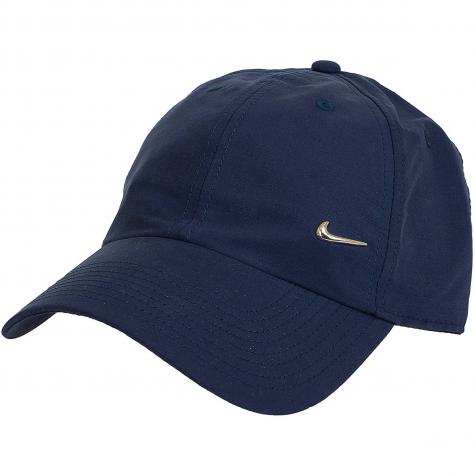 Nike Snapback Cap Metal Swoosh Logo dunkelblau/silber 