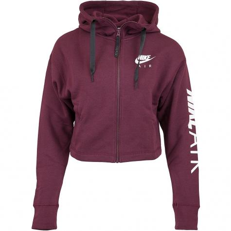Nike Damen Zip-Hoody Air Fleece maroon/weiß 