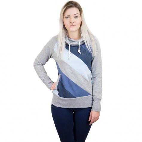 Mazine Damen Hoody Tasty Light grau/dunkelblau