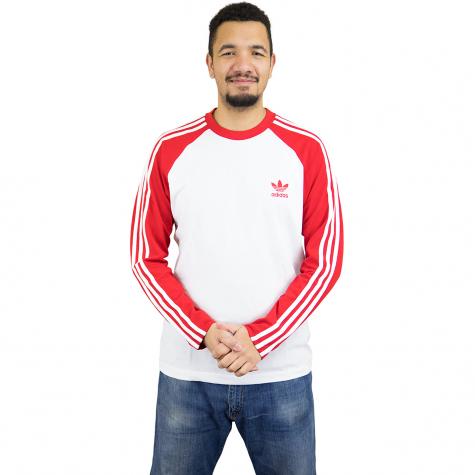 Adidas Originals Longsleeve 3-Stripes rot/weiß 