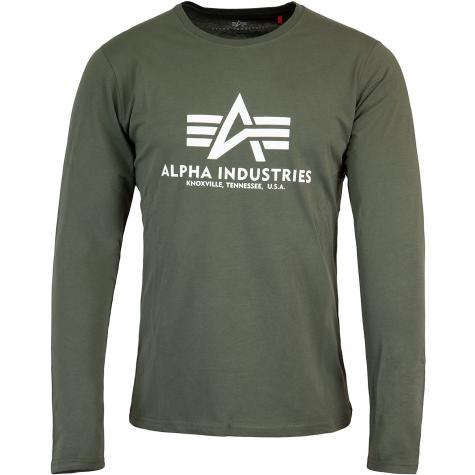 Alpha Industries Basic Herren Longsleeve dark olive 