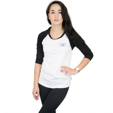 Vans Damen Longsleeve Full Patch Raglan weiß/schwarz