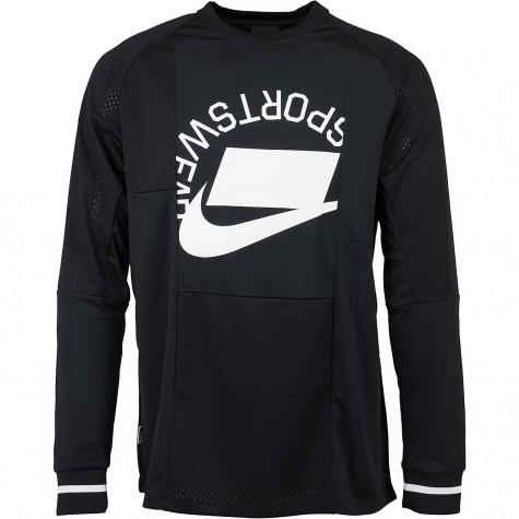 Nike Longshirt Patch schwarz/weiß 