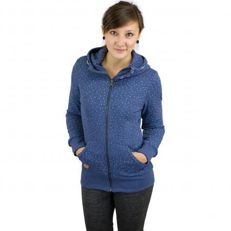 Ragwear Damen-Hoody Chelsea Hearts Zip indigo meliert