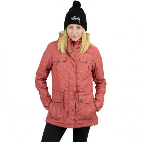 Ragwear Damen-Jacke Laika Minidots dusty red