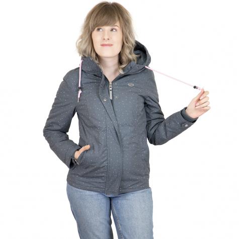 Ragwear Damen-Jacke Lynx Dots dunkelgrau 