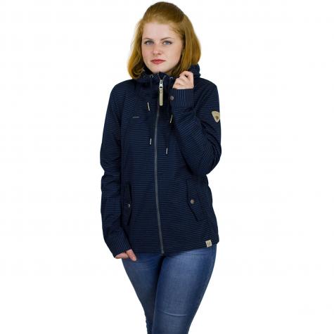 Ragwear Damen-Jacke Monade Stripes dunkelblau 