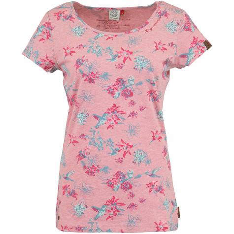 Ragwear Damen T-Shirt Mint Flowers rosa 