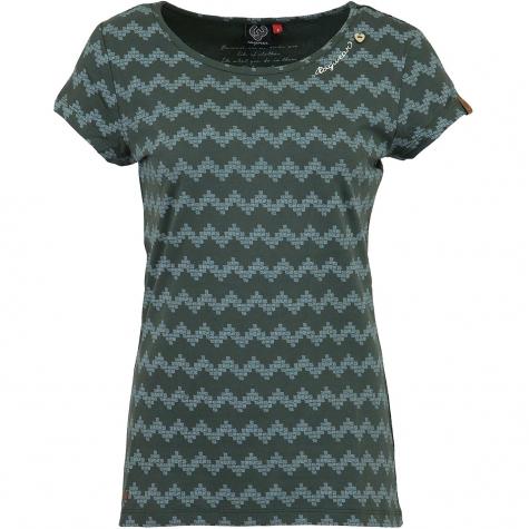 Ragwear Damen T-Shirt Mint Zig Zag grün