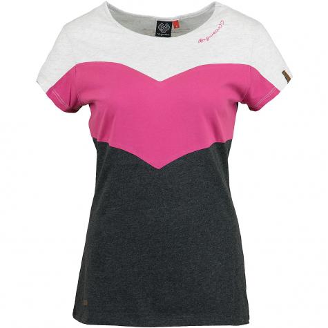 Ragwear Damen T-Shirt Trefa weiß/pink/grau 