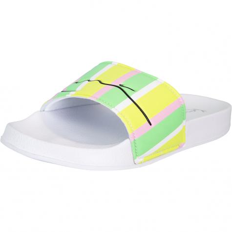 Karl Kani Signature Pool Slides Damen Badelatschen grün/weiß 