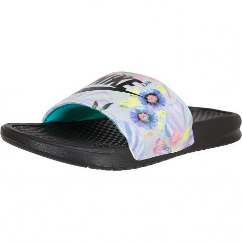 Nike Damen Badelatschen Benassi JDI Print platin/schwarz 