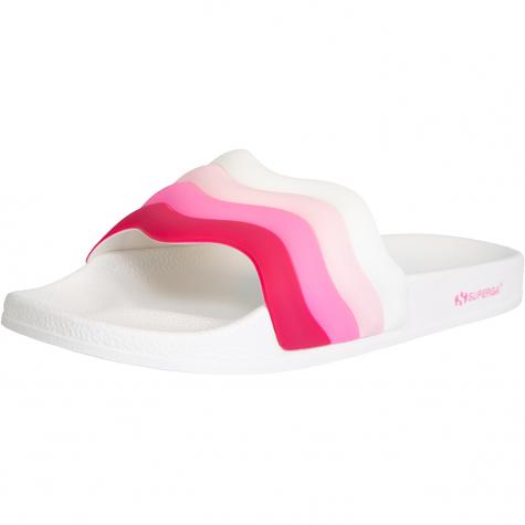 Badelatschen Girls Superga Curly Padded Stripes white/pink