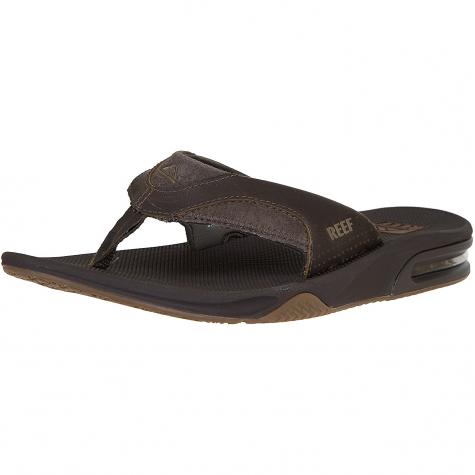 Reef Flip Flop Leather Fanning braun 