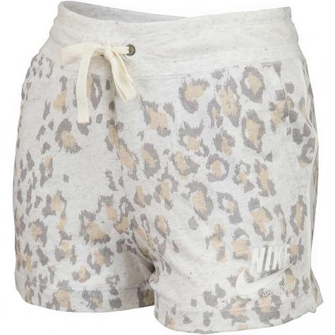 Nike Damen Shorts Gym Vintage Leopard beige/grau 