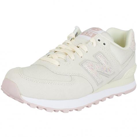 New Balance Damen Sneaker WL574 B Suede/Mesh weiß