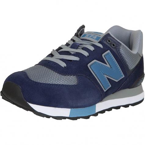 New Balance Sneaker 574 PU Wildleder/Textil blau/grau 