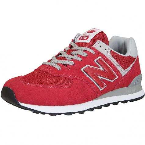 New Balance Sneaker 574 Wildleder/Mesh/Synthetik rot 